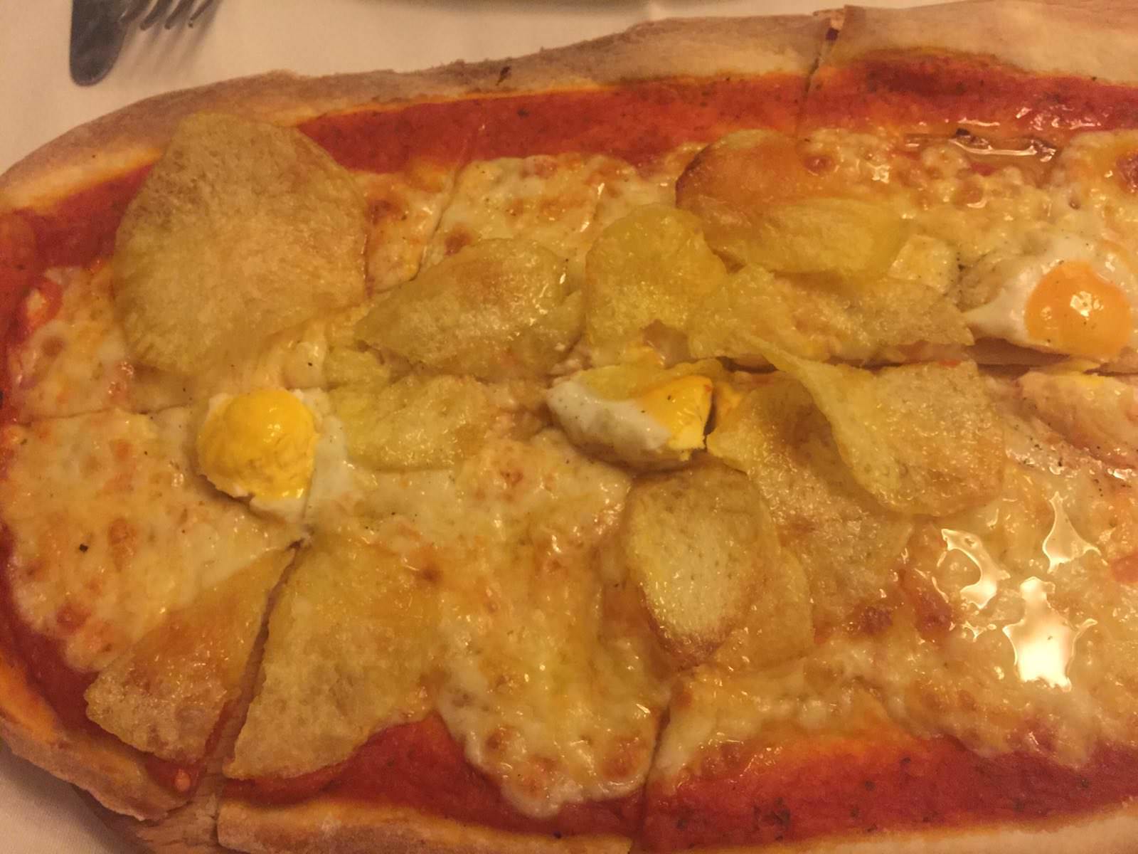 Pizza en Trattoria Manzoni