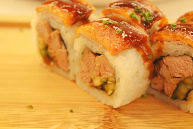 Duck and Sushi Crispy Roll