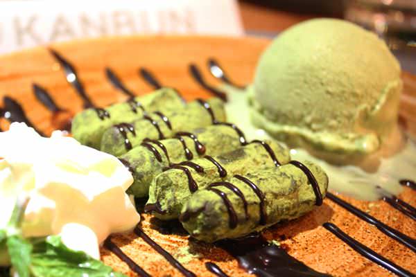 Trufas de té verde con helado