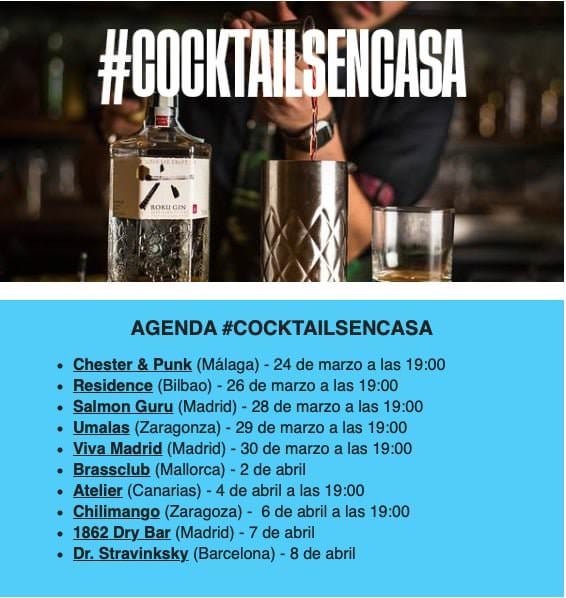 Agenda iniciativa #cocktailsencasa